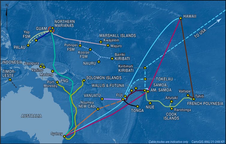 câbles sous-marins Pacifique undersea cable